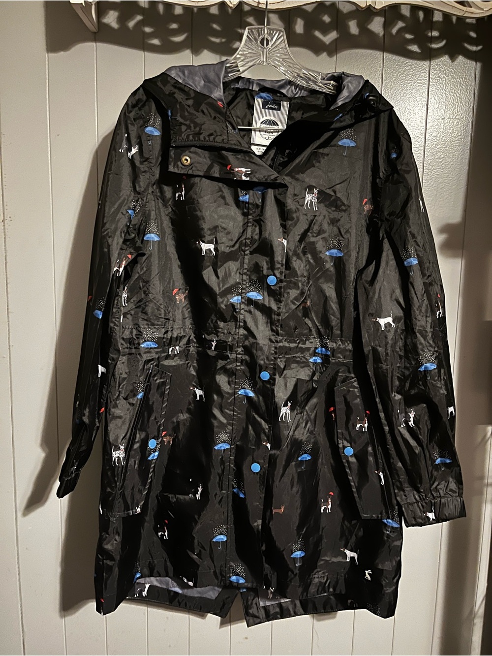 Joules Right as Rain Dog print raincoat